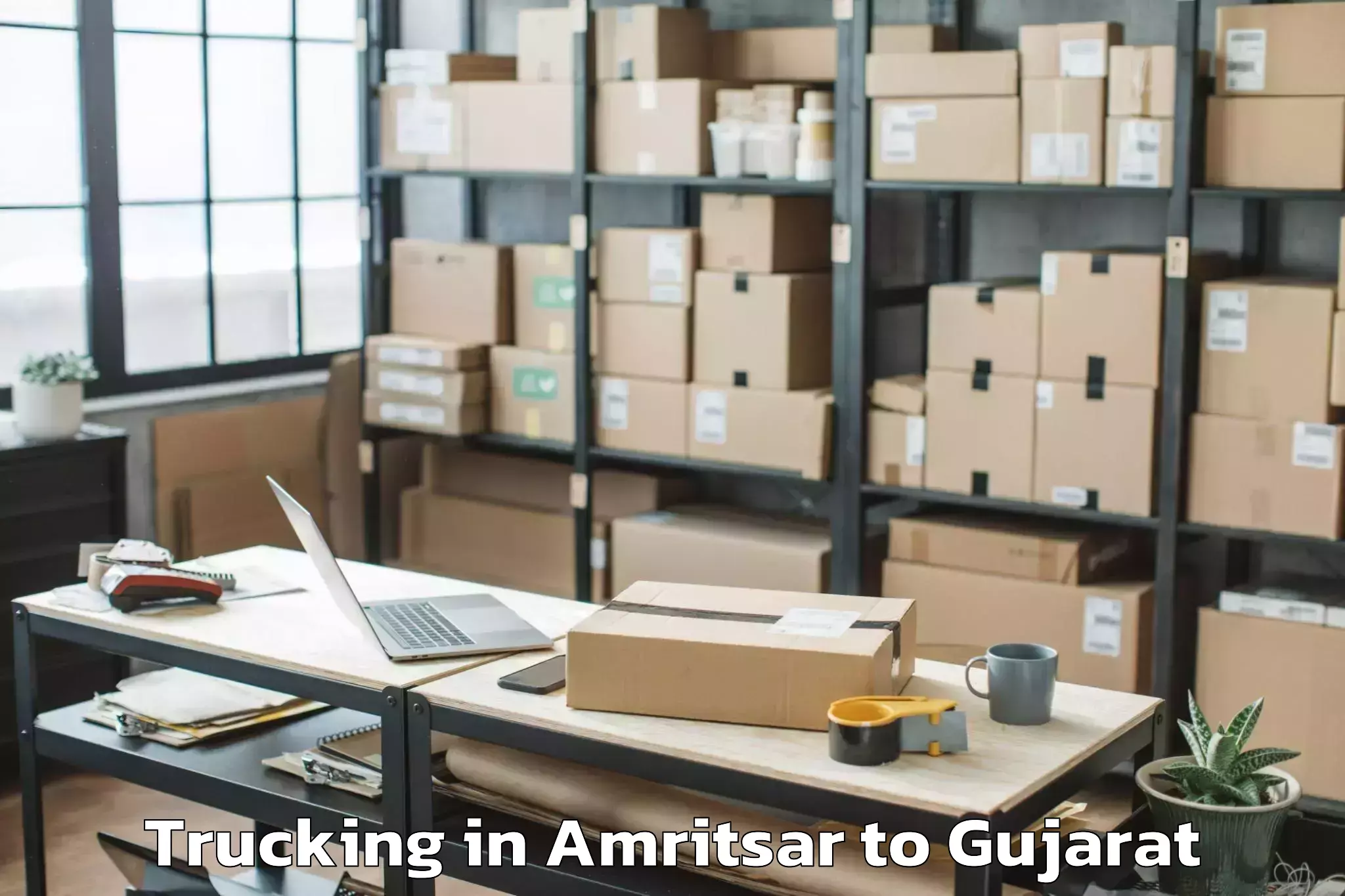 Book Amritsar to Mendarda Trucking Online